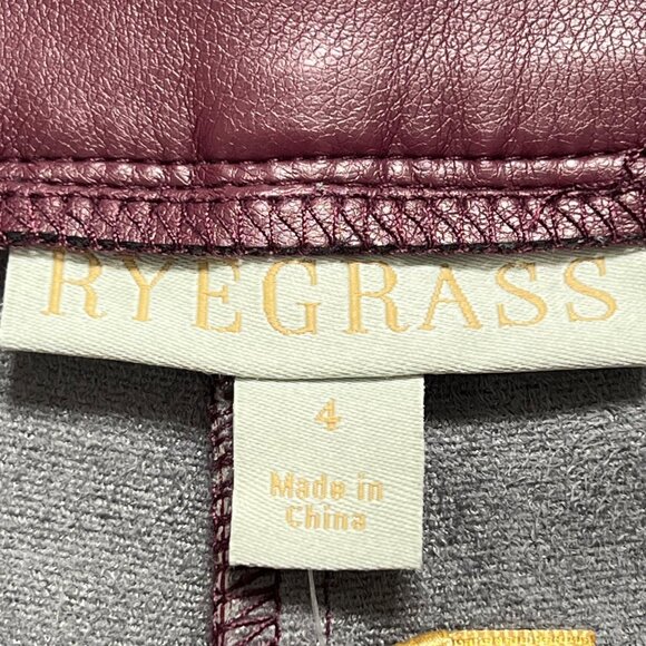 Rygrass Women's Port Royale Stretch Faux Leather Pants Size 4 Tapered Leg NWT - Picture 5 of 11